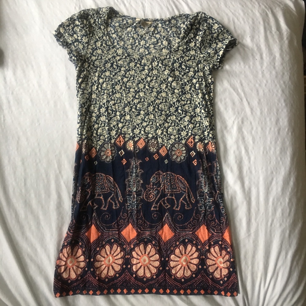 Lucky Brand Elephant print t-shirt dress